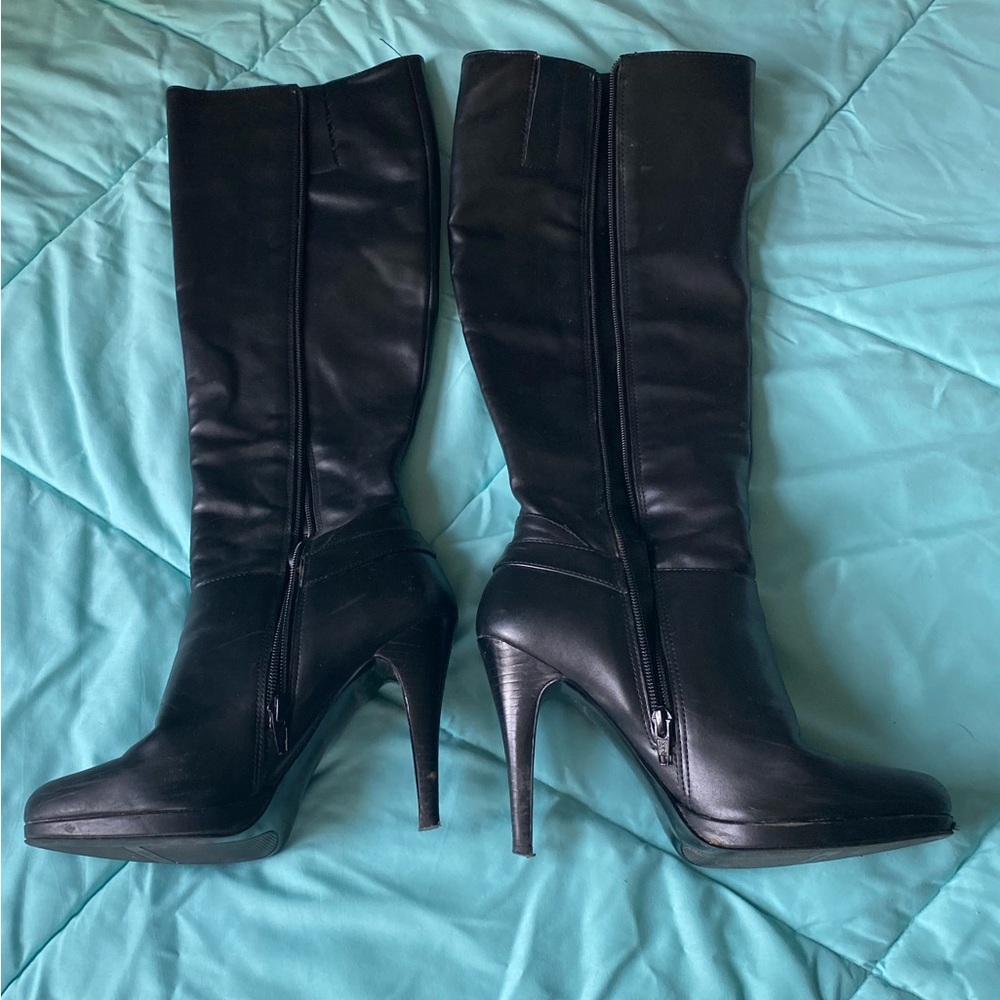 Knee high black boots